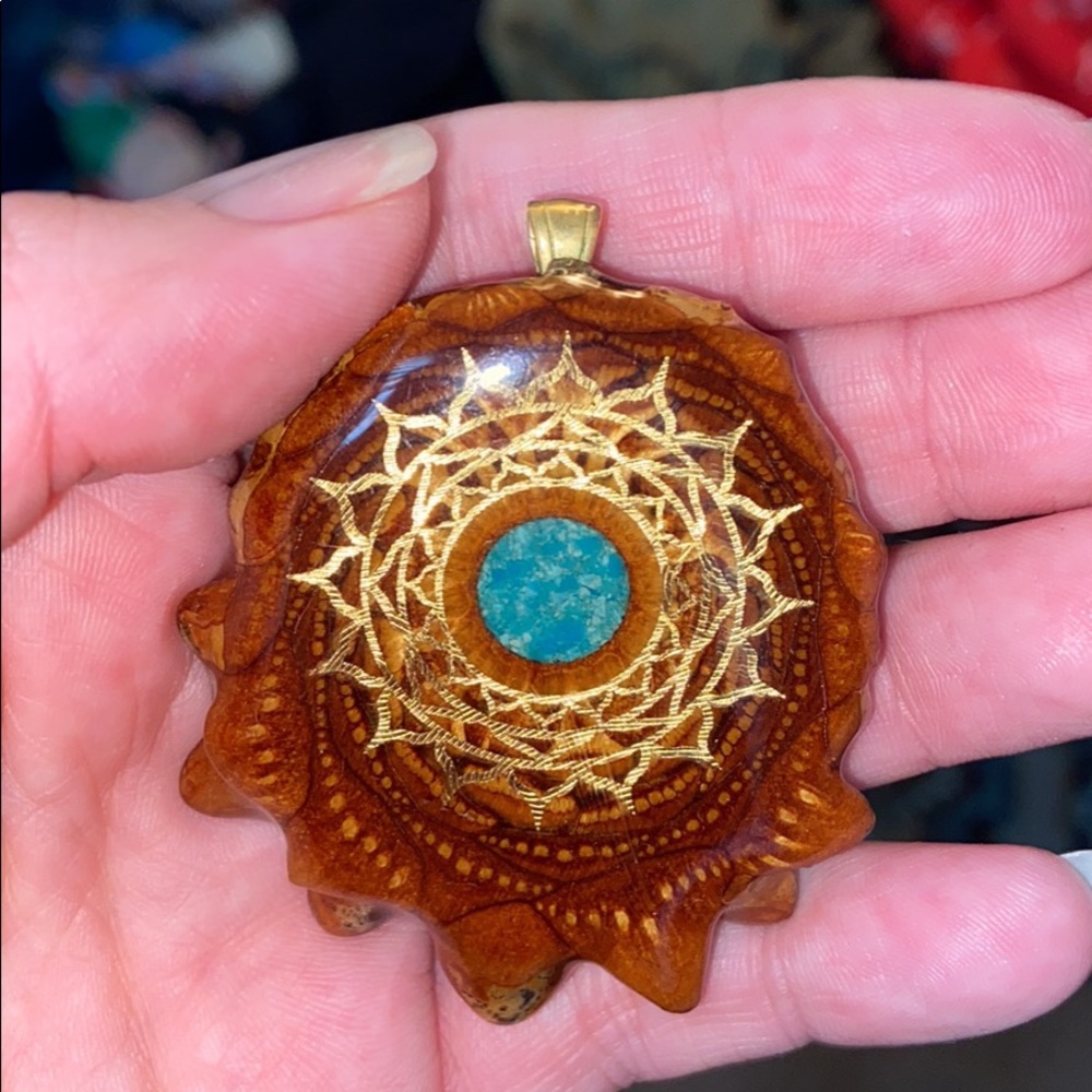 Third eye pinecone crushed turquoise